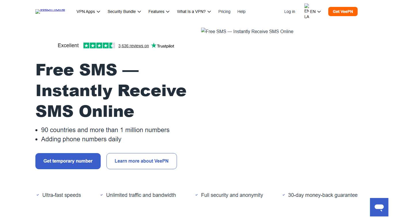 Free SMS Online - Receive SMS Instantly & Anonymously | VeePN