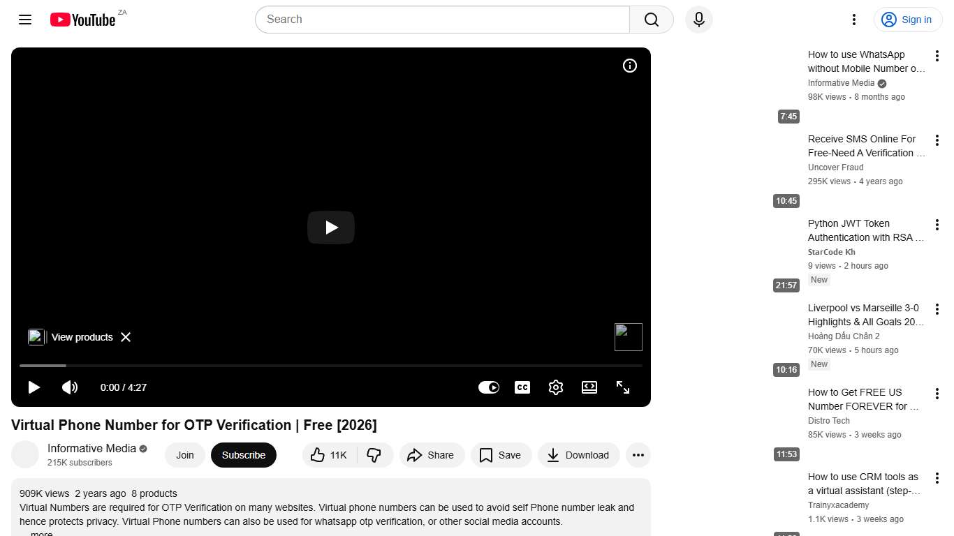 Virtual Phone Number for OTP Verification | Free [2026] - YouTube